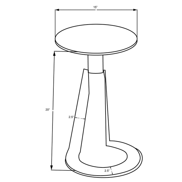 Worldwide Home Furnishings Devas-accent Marble-topped Table With Unique Hammered Brass Base For Elegant Home Decor Accents Black,Aged Brass Marble,Metal 501-112bk