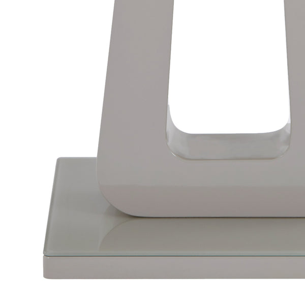 Worldwide Home Furnishings Corvus-accent Table - Stylish Warm Grey Finish With Tempered Glass Top & Modern Pedestal Base Warm Grey Engineered Wood,Glass 501-159wgy