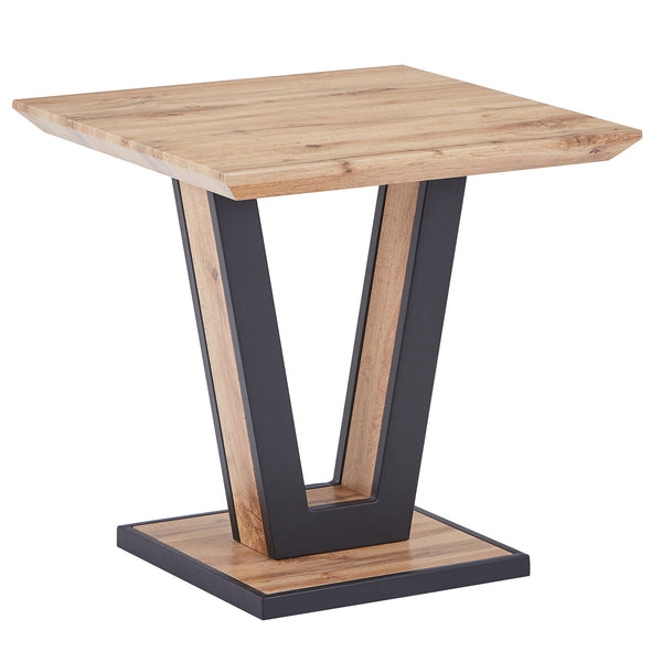 Worldwide Home Furnishings Forna-accent Table - Chic Natural Wood Grain With Black Metal, Perfect For Modern Living Spaces Natural,Black Engineered Wood,Metal 501-161nat