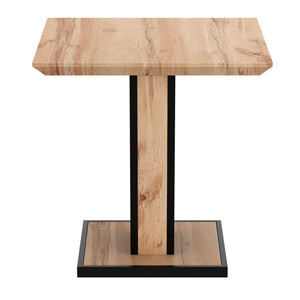 Worldwide Home Furnishings Forna-accent Table - Chic Natural Wood Grain With Black Metal, Perfect For Modern Living Spaces Natural,Black Engineered Wood,Metal 501-161nat