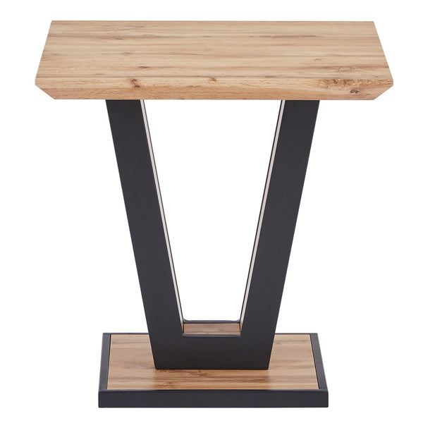 Worldwide Home Furnishings Forna-accent Table - Chic Natural Wood Grain With Black Metal, Perfect For Modern Living Spaces Natural,Black Engineered Wood,Metal 501-161nat