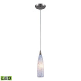 Lungo 3'' Wide 1-Light Pendant - Satin Nickel with Snow White Glass - Includes LED Bulb 501-1SW-LED Elk Lighting