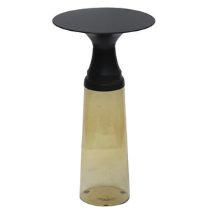 Worldwide Home Furnishings Indigo-accent Table - Versatile Glass And Iron Design For Every Nook And Cranny In Your Home Brown,Black Moulded Glass,Metal 501-308bn