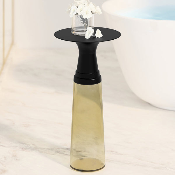 Worldwide Home Furnishings Indigo-accent Table - Versatile Glass And Iron Design For Every Nook And Cranny In Your Home Brown,Black Moulded Glass,Metal 501-308bn