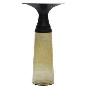 Worldwide Home Furnishings Indigo-accent Table - Versatile Glass And Iron Design For Every Nook And Cranny In Your Home Brown,Black Moulded Glass,Metal 501-308bn