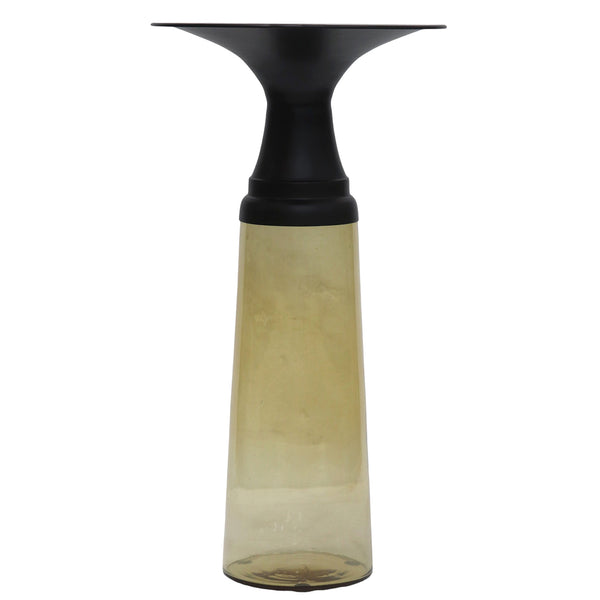 Worldwide Home Furnishings Indigo-accent Table - Versatile Glass And Iron Design For Every Nook And Cranny In Your Home Brown,Black Moulded Glass,Metal 501-308bn