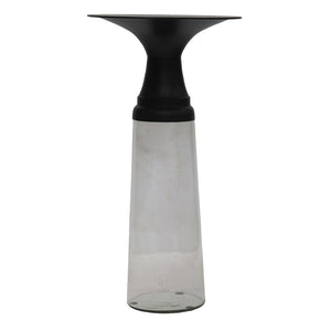 Worldwide Home Furnishings Indigo-accent Table - Versatile Glass And Iron Design For Every Nook And Cranny In Your Home Clear,Black Moulded Glass,Metal 501-308cl