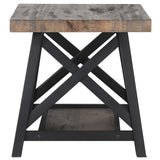 !nspire Langport Accent Table Rustic Oak Rustic Oak/Black Mdf/Metal