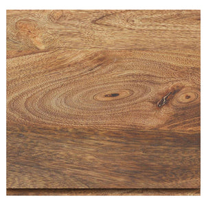 Worldwide Home Furnishings Ojas-accent Table - Rustic Modern Design With Natural Burnt Finish & Spacious Drawer For Storage Natural Burnt,Black Solid Wood,Wrought Iron 501-513nt