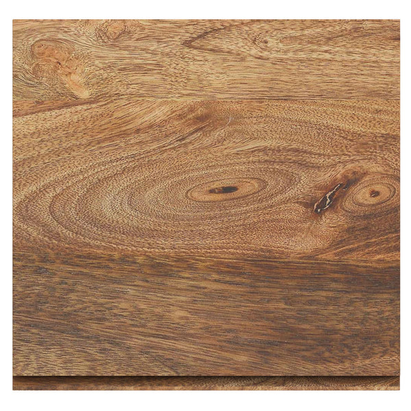 Worldwide Home Furnishings Ojas-accent Table - Rustic Modern Design With Natural Burnt Finish & Spacious Drawer For Storage Natural Burnt,Black Solid Wood,Wrought Iron 501-513nt