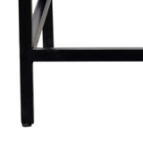 !nspire Ojas Accent Table Natural Burnt Natural Burnt/Black Solid Wood/Wrought Iron