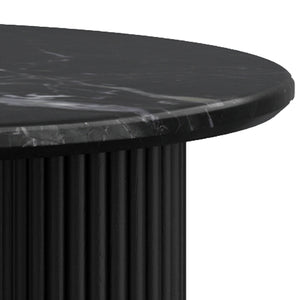 Worldwide Home Furnishings Jilsa-accent Table: Elegant Solid Mango Wood With Beveled Marble Top For Stylish Home Décor Black,Black Solid Wood,Marble 501-551blk