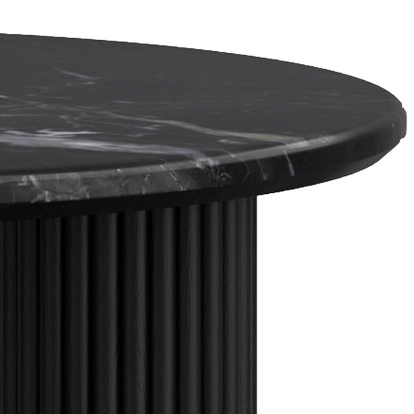 Worldwide Home Furnishings Jilsa-accent Table: Elegant Solid Mango Wood With Beveled Marble Top For Stylish Home Décor Black,Black Solid Wood,Marble 501-551blk