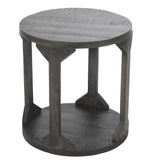 !nspire Avni Accent Table Distressed Grey Solid Wood