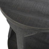 !nspire Avni Accent Table Distressed Grey Solid Wood