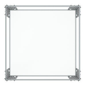 Worldwide Home Furnishings Estrel-accent Table – Contemporary Two-tier Glass-mirror Design For Stylish Living Room Or Bedroom Silver Metal,Glass 501-630ch_L