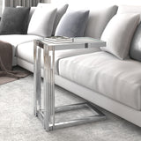 !nspire Estrel Accent Table Small Silver Metal/Glass