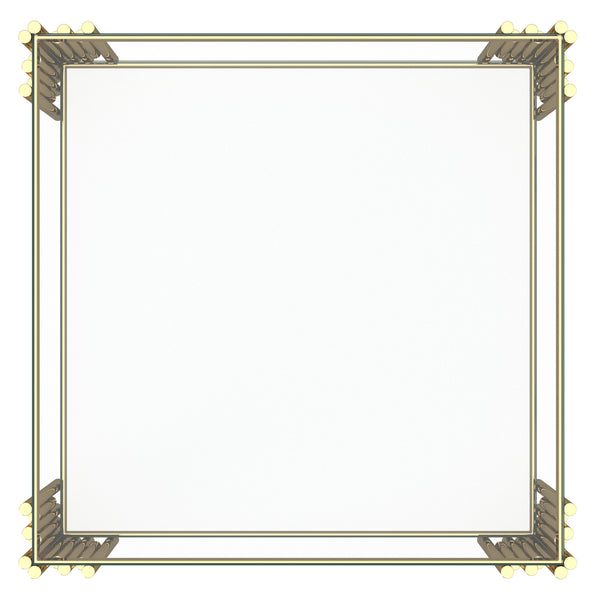 Worldwide Home Furnishings Estrel-accent Table – Contemporary Two-tier Glass-mirror Design For Stylish Living Room Or Bedroom Gold Metal,Glass 501-630gl_L