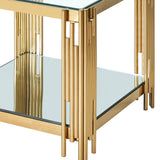 !nspire Estrel Accent Table Large Gold Metal/Glass