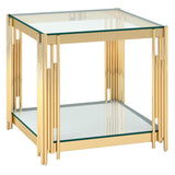 !nspire Estrel Accent Table Large Gold Metal/Glass