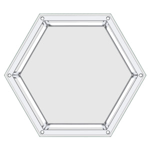 Worldwide Home Furnishings Fleur-accent Table - Versatile Modular Design For Creative Layouts In Living Room Or Bedroom Spaces Silver Metal,Glass 501-635ch