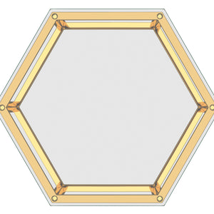 Worldwide Home Furnishings Fleur-accent Table - Versatile Modular Design For Creative Layouts In Living Room Or Bedroom Spaces Gold Metal,Glass 501-635gl