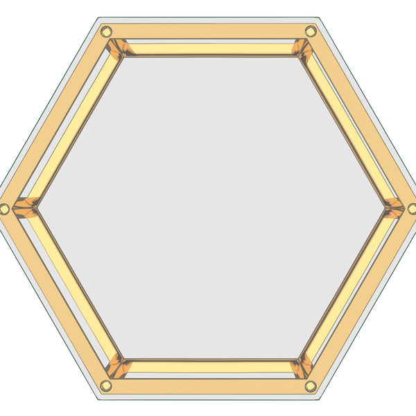 Worldwide Home Furnishings Fleur-accent Table - Versatile Modular Design For Creative Layouts In Living Room Or Bedroom Spaces Gold Metal,Glass 501-635gl