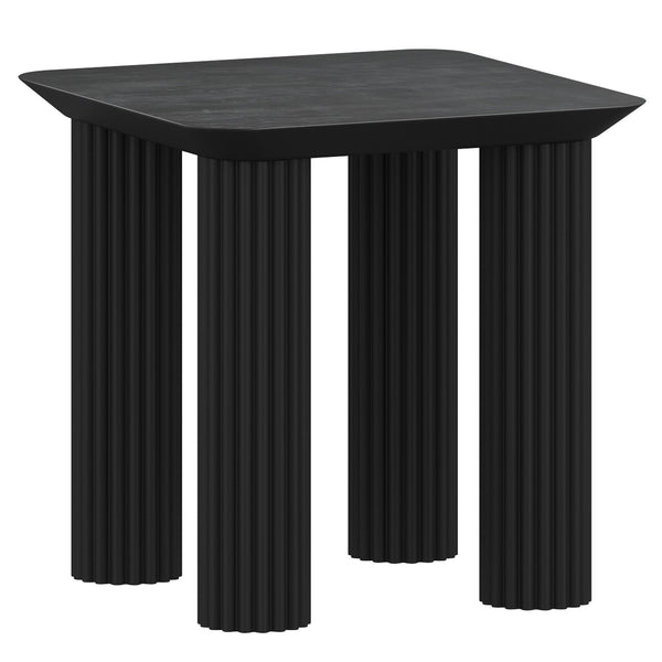 Worldwide Home Furnishings Sangra-accent Table - Durable Mango Wood With Sophisticated Texture For Chic Home Décor Enhancement Black Solid Wood 501-751blk