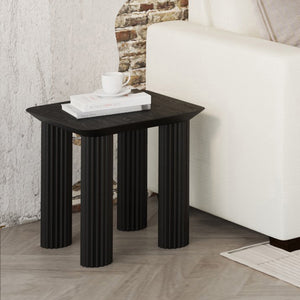 Worldwide Home Furnishings Sangra-accent Table - Durable Mango Wood With Sophisticated Texture For Chic Home Décor Enhancement Black Solid Wood 501-751blk