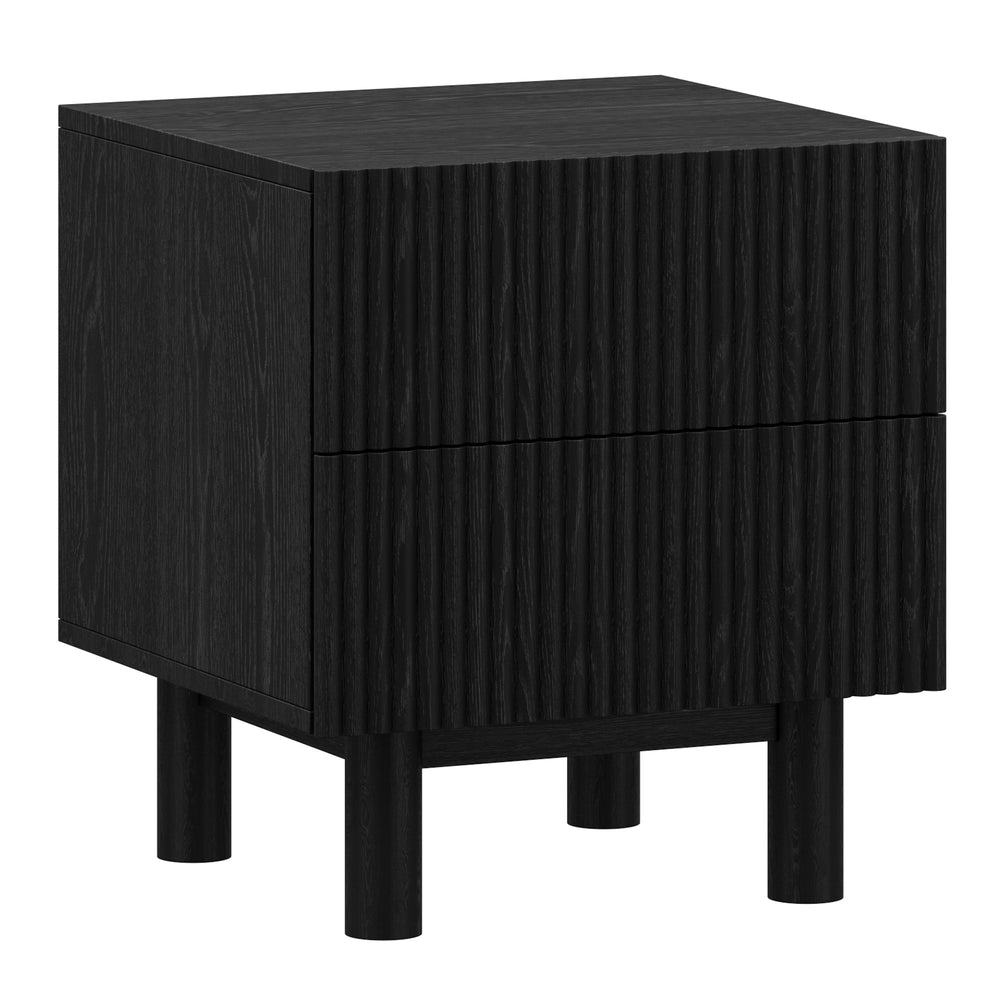 Worldwide Home Furnishings Sangra-2 Elegant 2-drawer Accent Table For Modern Spaces - Sustainable Mango Wood Design Black Solid Wood 501-751dr_Blk