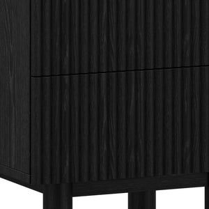 Worldwide Home Furnishings Sangra-2 Elegant 2-drawer Accent Table For Modern Spaces - Sustainable Mango Wood Design Black Solid Wood 501-751dr_Blk