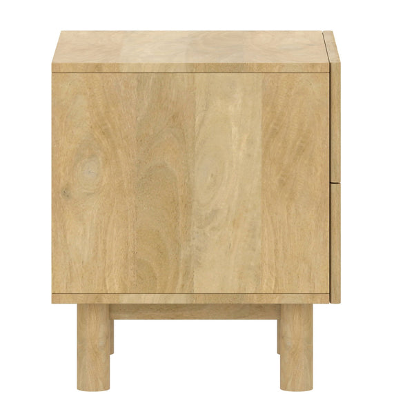 Worldwide Home Furnishings Sangra-2 Elegant 2-drawer Accent Table For Modern Spaces - Sustainable Mango Wood Design Natural Solid Wood 501-751dr_Nat
