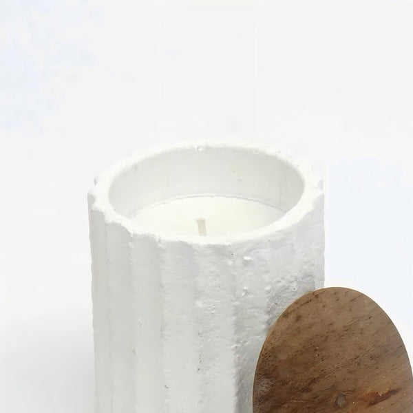 English Elm Jar Candle Ecomix Wax With Wooden Lid - Handmade Vanilla Lavender For Relaxation & Home Décor B346P369770