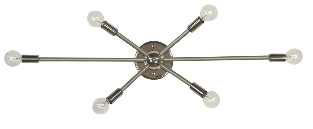 Framburg 6-light Simone Sconce - Unique Vanity Lighting Fixture Made In The Usa For A Playful Touch Polished Nickel With Satin Pewter Accents Metal 5016 Pn/Sp