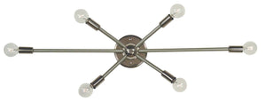 Framburg 6-light Simone Sconce - Unique Vanity Lighting Fixture Made In The Usa For A Playful Touch Polished Nickel With Satin Pewter Accents Metal 5016 Pn/Sp