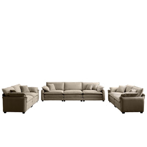 English Elm Modern 3-Piece Sofa Set In Tan Corduroy - Stylish & Comfortable Seating For Any Living Space! W714S00714