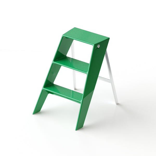 English Elm Home Foldable Ladder Frame multi-use ABS+Steel stool side table bookshelf anti-slip compact stand Olive Green W3318P308257