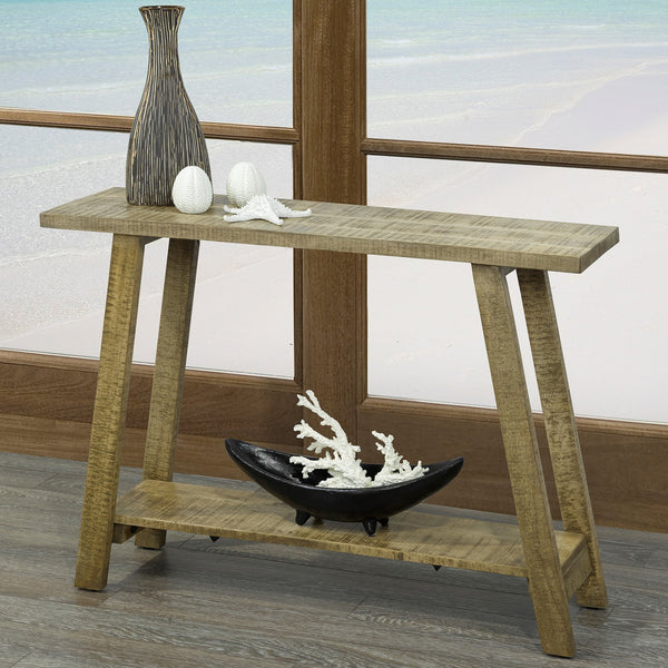Worldwide Home Furnishings Volsa-console Table - Elegant Mango Wood Design With 2-tier Storage For Home Décor & Organization Reclaimed Solid Wood 502-118gyw