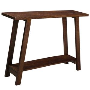 Worldwide Home Furnishings Volsa-console Table - Elegant Mango Wood Design With 2-tier Storage For Home Décor & Organization Walnut Solid Wood 502-118wal