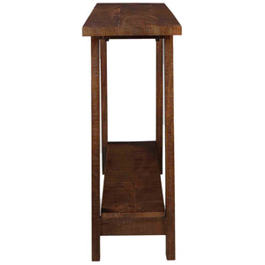 Worldwide Home Furnishings Volsa-console Table - Elegant Mango Wood Design With 2-tier Storage For Home Décor & Organization Walnut Solid Wood 502-118wal