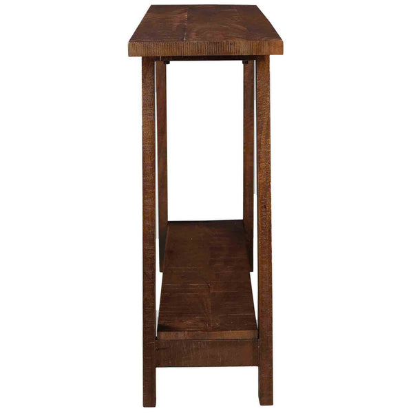 Worldwide Home Furnishings Volsa-console Table - Elegant Mango Wood Design With 2-tier Storage For Home Décor & Organization Walnut Solid Wood 502-118wal