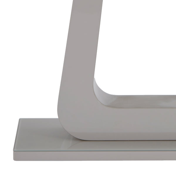 Worldwide Home Furnishings Corvus-console Table - Stylish Warm Grey Finish With Tempered Glass Top & Modern Pedestal Base Warm Grey Engineered Wood,Glass 502-159wgy