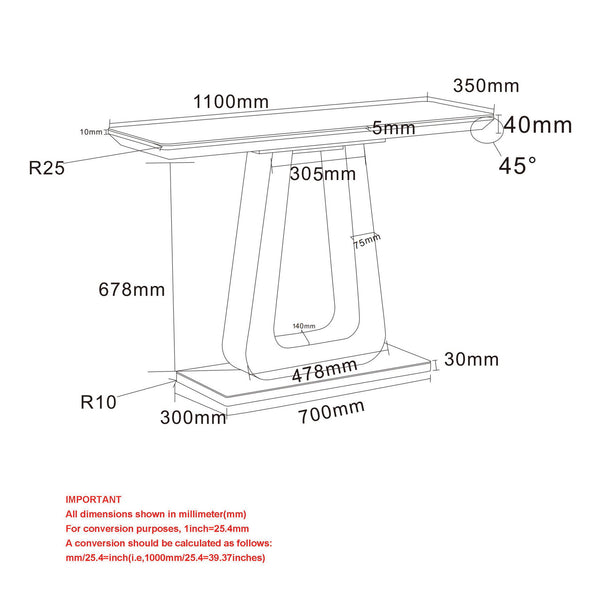 Worldwide Home Furnishings Corvus-console Table - Stylish Warm Grey Finish With Tempered Glass Top & Modern Pedestal Base Warm Grey Engineered Wood,Glass 502-159wgy