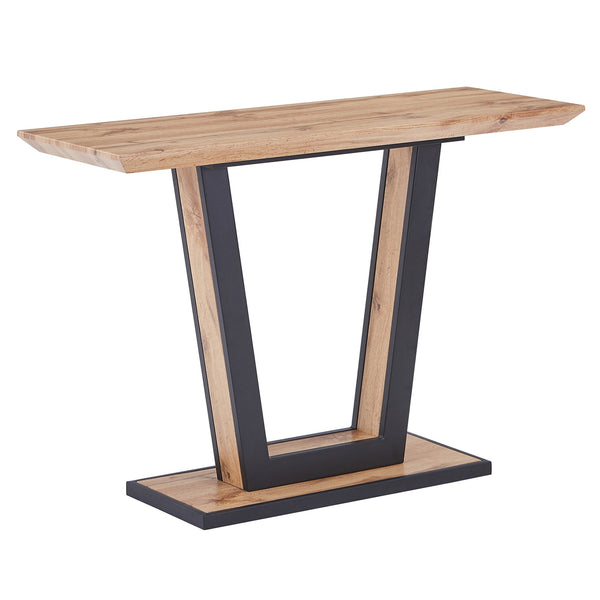 Worldwide Home Furnishings Forna-console Table - Stylish Natural Wood And Black Metal Design For Hallway Or Living Room Decor Natural,Black Engineered Wood,Metal 502-161nat