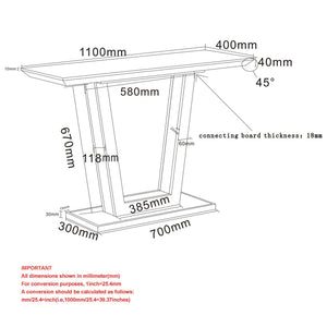 Worldwide Home Furnishings Forna-console Table - Stylish Natural Wood And Black Metal Design For Hallway Or Living Room Decor Natural,Black Engineered Wood,Metal 502-161nat