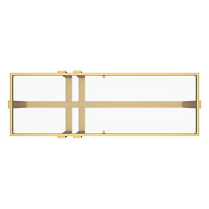 Worldwide Home Furnishings Paxton-console Table - Elegant Gold Finish With Clear Glass Top For Modern Living Room Décor Brushed Gold Metal,Glass 502-167gl