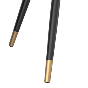 Worldwide Home Furnishings Emery-2tier Stylish Marble-look Console Table With Aged Gold Accents - Versatile & Modern Design White Faux Marble,Black Engineered Wood,Laminated Veneer,Metal 502-294wt