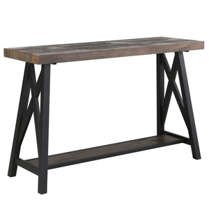 !nspire Langport Console Table Rustic Oak Rustic Oak/Black Mdf/Metal