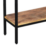 !nspire Ojas Console Table Natural Burnt Natural Burnt/Black Solid Wood/Wrought Iron