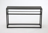 !nspire Quinn Console Table Black Black Metal/Glass/Mdf